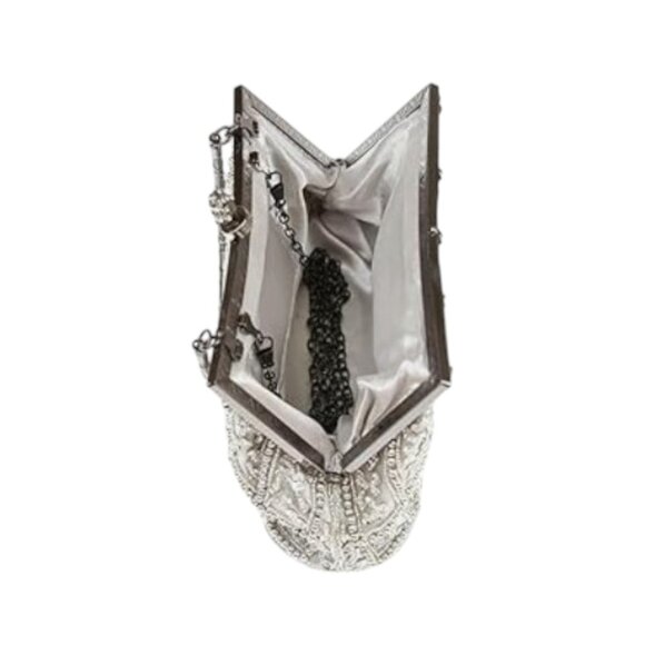 NEW "Gatsby" Clutch - Silver 1920s inspired vintage clutch - Picture 2 of 4